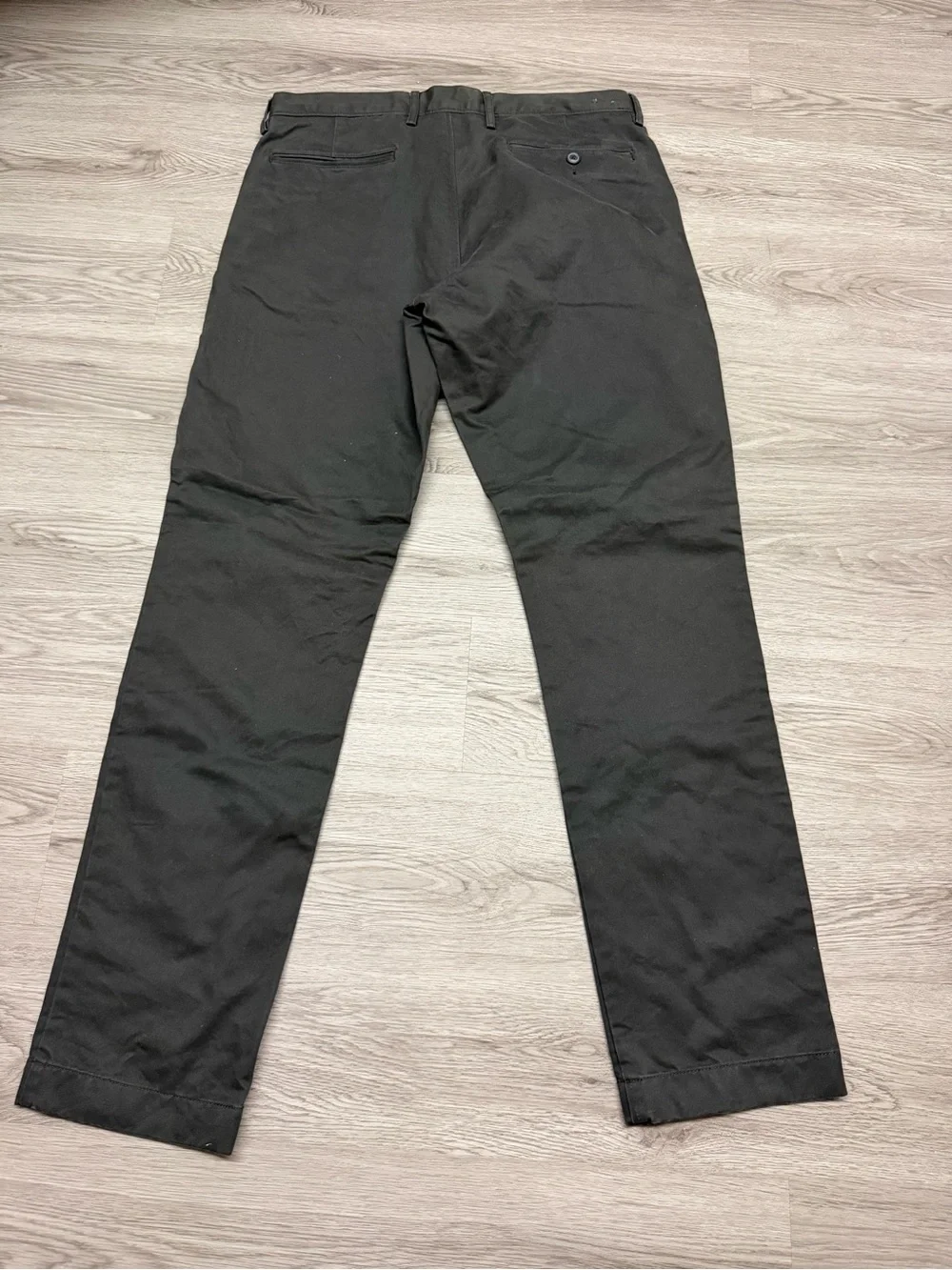 J. Crew faded Black grey Straight-Leg Chinos 770 broken in cotton
